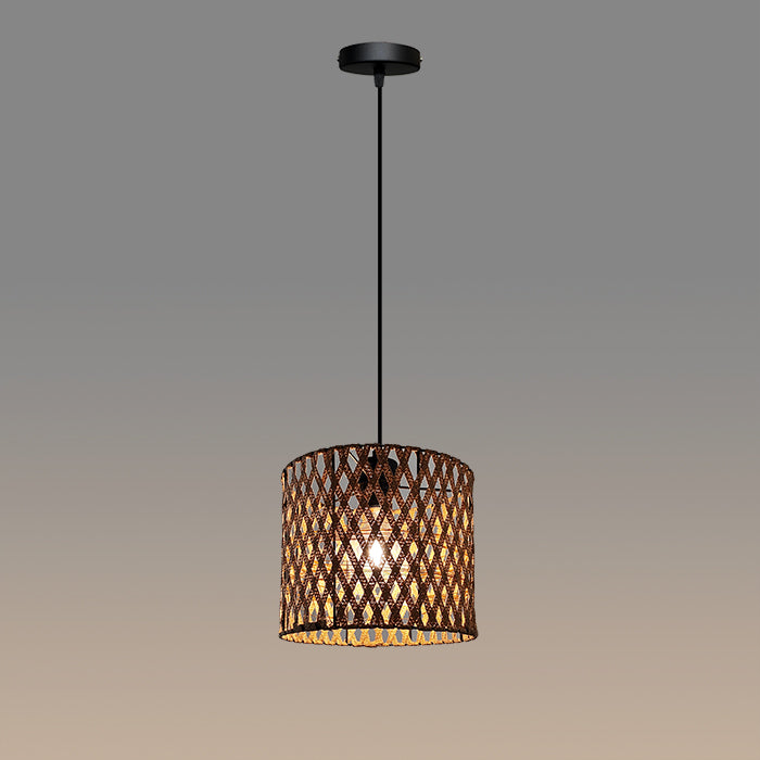 leather lampshade pendant for New Zealand interior design
