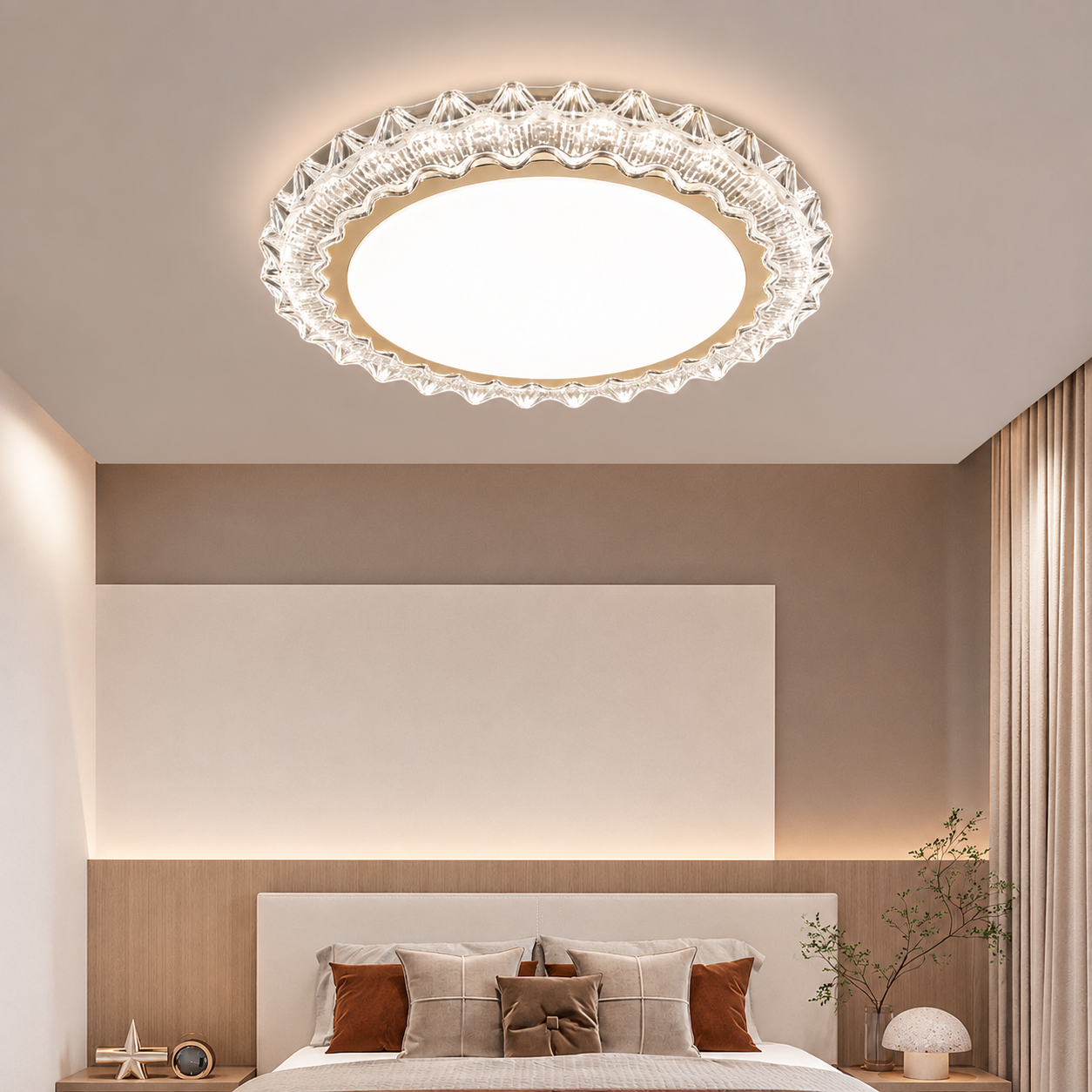 Modern LED Crystal Flush Mount Ceiling Light 21062