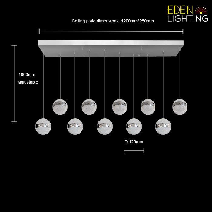 led chandelier for open-plan living size auckland