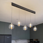  led glass balck kitchen island pendant for open plan homes nz