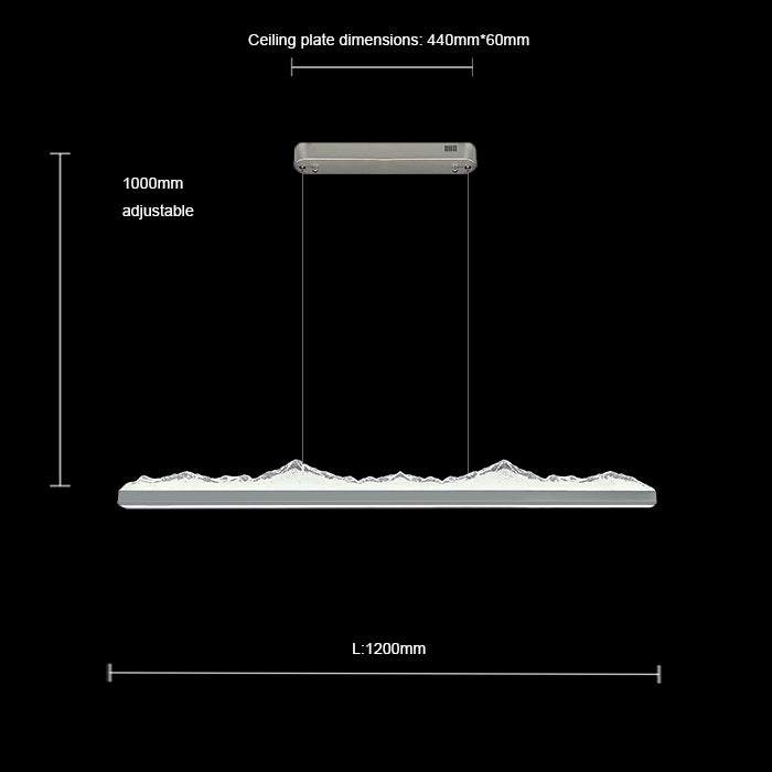 Diagram of a led pendant light dimensions nz