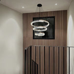 Chandelier pendant light in stairway indoor design lighting store NZ