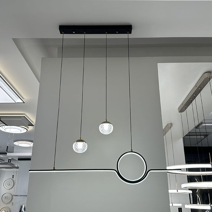 slim linear LED bar pendant for island auckland