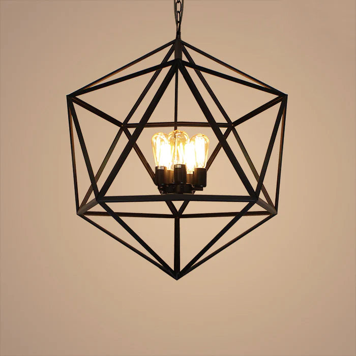 linear iron black pendant light for office meeting room auckland