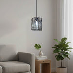 Modern living room with a black wire pendant light nz