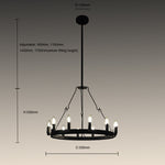 living room iron pendant measurements NZ