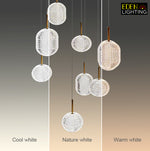 Auckland crystal chandelier color change