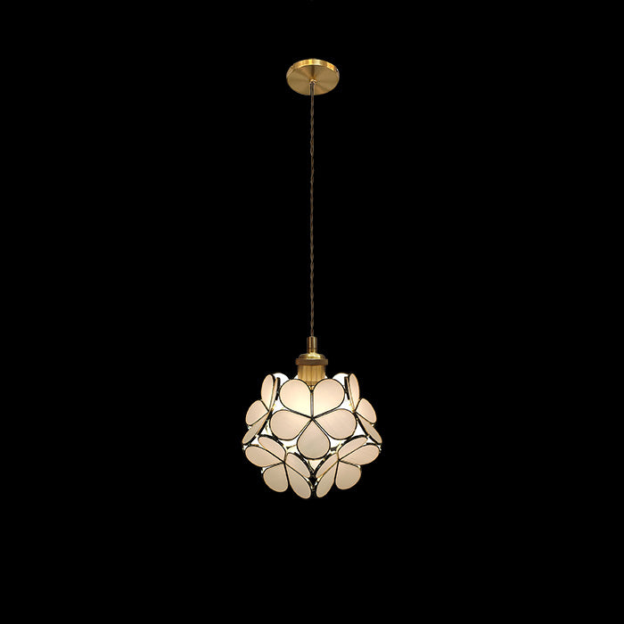 luxury stairwell pendant with white shade NZ