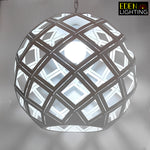 metal pendant light white for lounge area indoor use eden lighting NZ