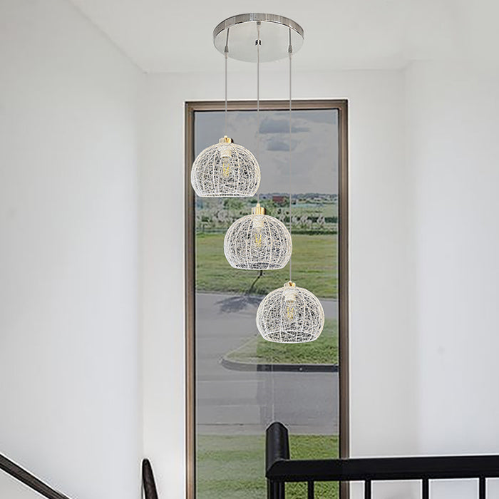 cluster mini iron pendants for staircase  auckland