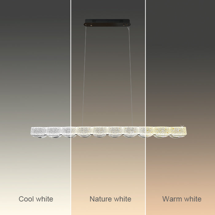 Chandelier with three color options displayed NZ