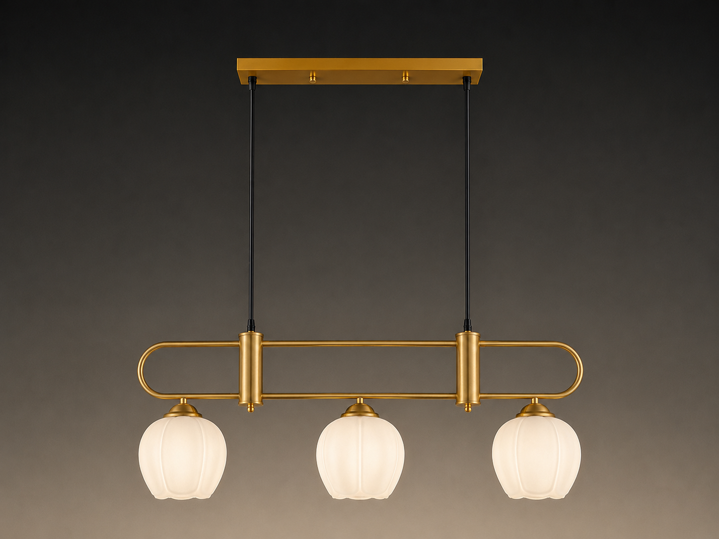 Modern 3-light brass pendant light 2706-3