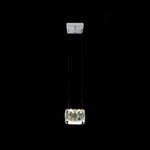 A modern chrome pendant light with clear crystal shade NZ