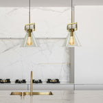 modern clear glass bar pendant for café interior auckland