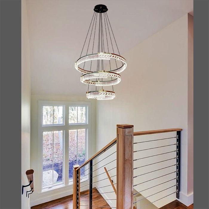 Color change pendant light in staircase use eden lighting Auckland