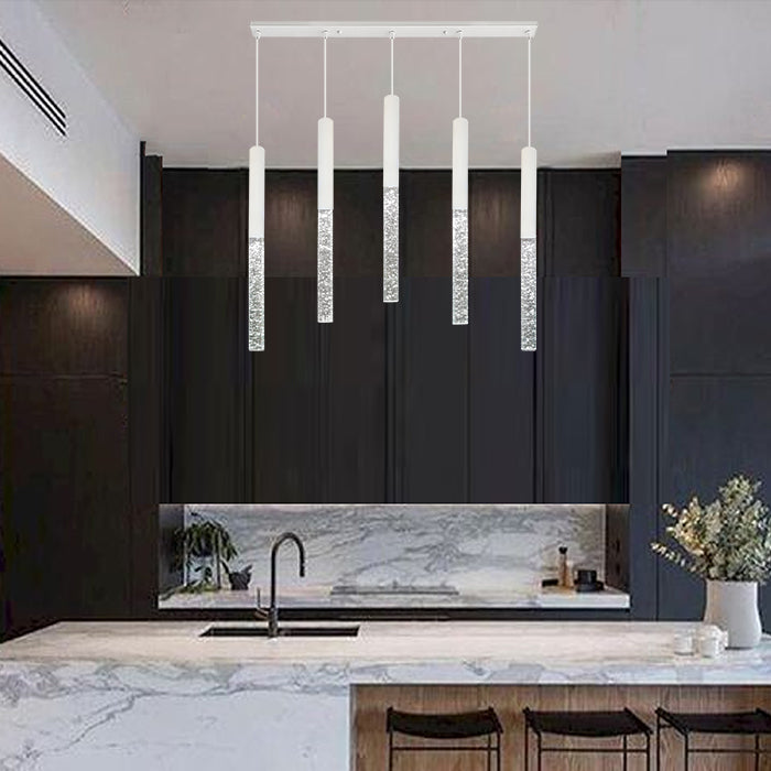 modern white crystal pendant for kitchen Auckland