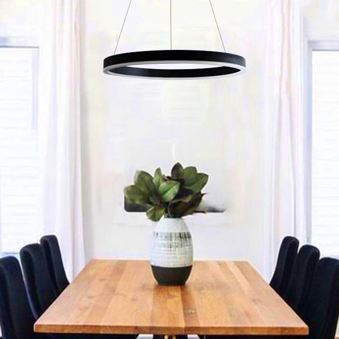 Pendant light Color change Black P154 1ring 600mm