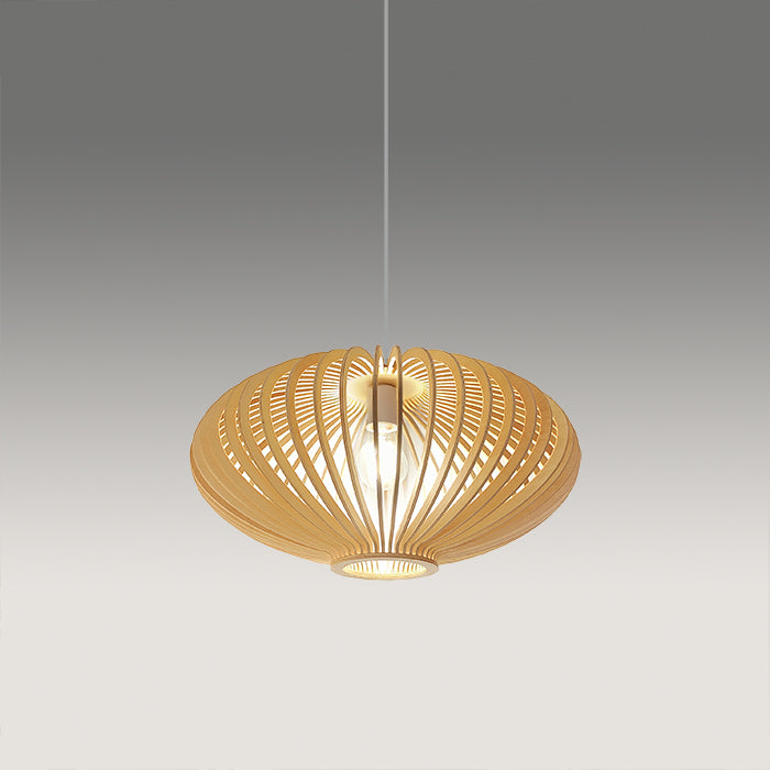 Wooden pendant light with a textured design west auckland 