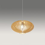 Wooden pendant light with a textured design west auckland 