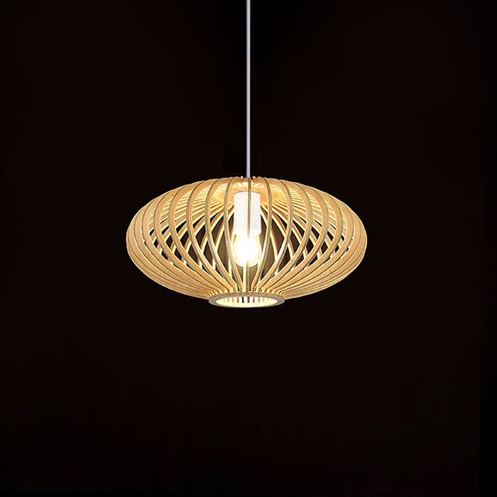 Woven pendant light above kitchen island west auckland