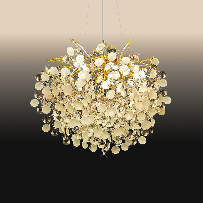 Gold pendant light with crystals eden lighting North shore NZ