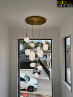 NZ stairwell crystal chandelier