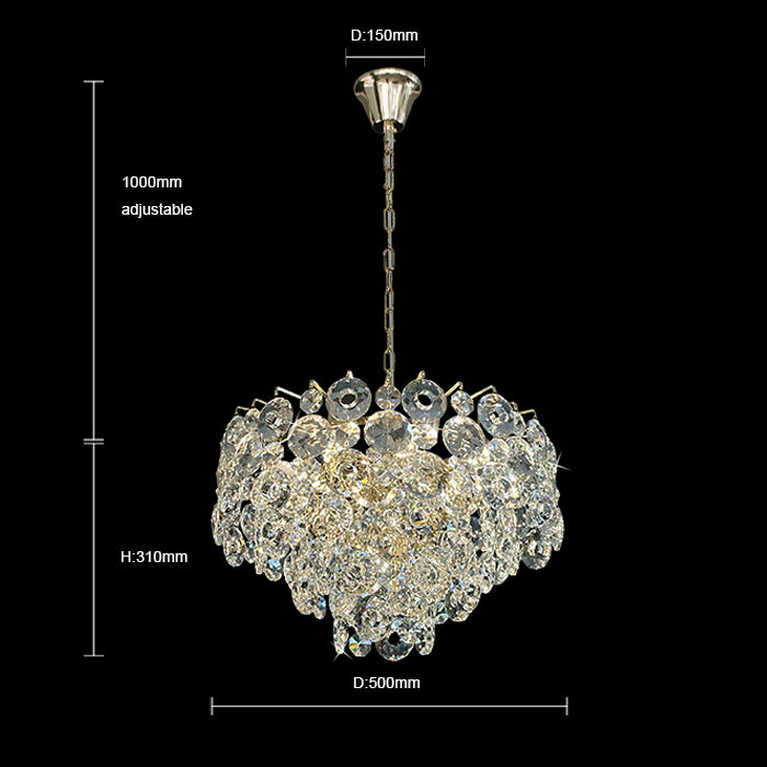 dining room crystal chandelier Auckland size