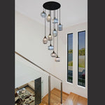 modern  crystal pendant light for stairwell NZ