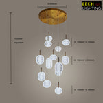 staircase crystal chandelier measurements NZ