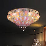 a round shape and a combination of chrome iron with clear crystals light nz