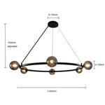 smoke glass Chandelier with dimensions nz