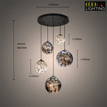 Auckland glass chandelier dimensions