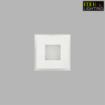 A white square LED step light with a clear acrylic cover nz