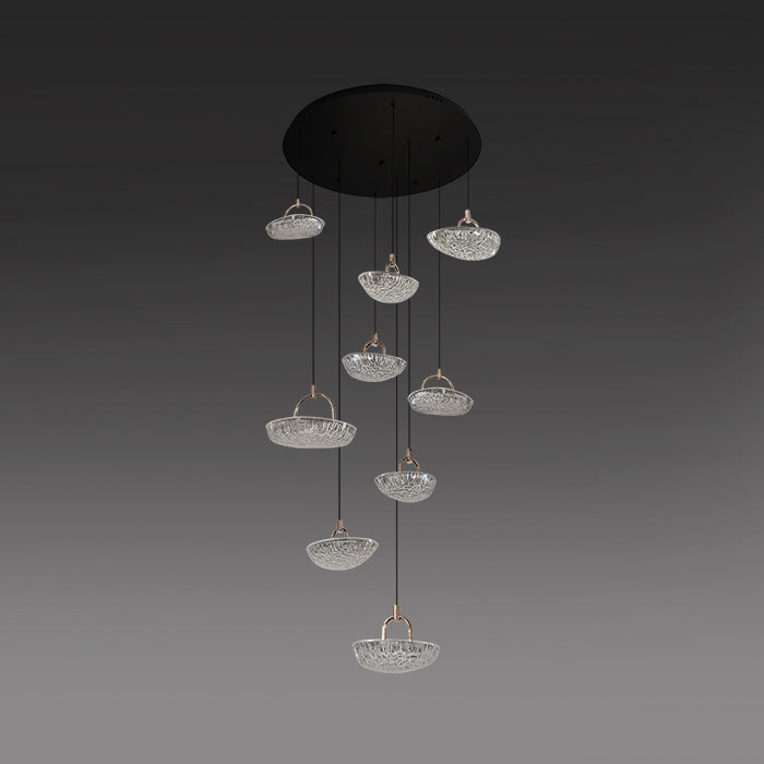 crystal pendant light brass bass staircase NZ