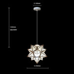 Star-shaped pendant light with dimensions nz