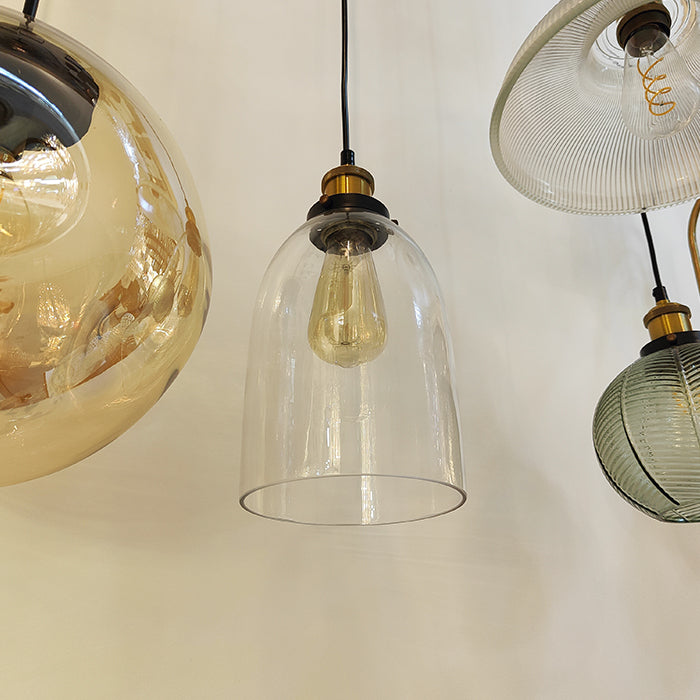 Clear glass pendant lights modern