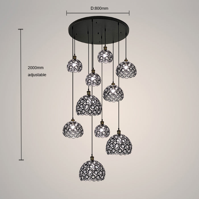 crystal staircase pendant size and images Auckland