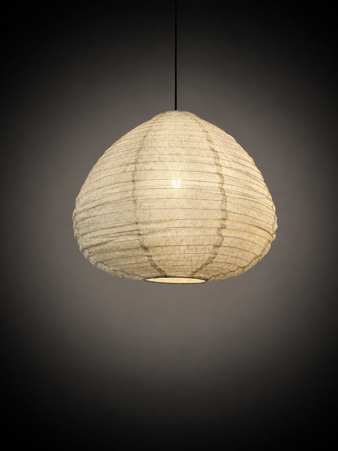 Taupe Linen Dome Shape Pendant Light 30104