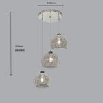 Chandelier with three iron shades showing dimensions nz
