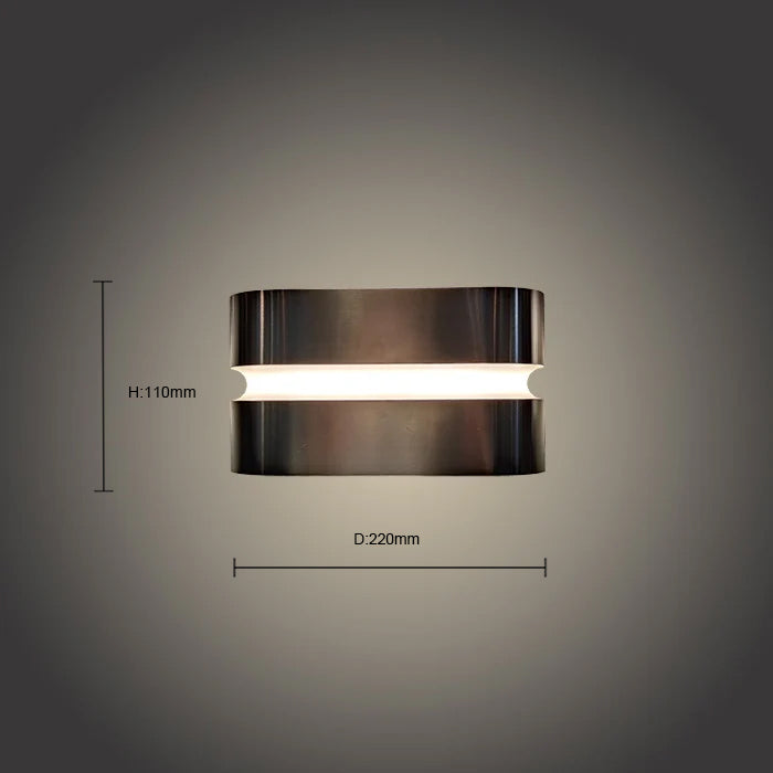 led wall light landscape lighting size