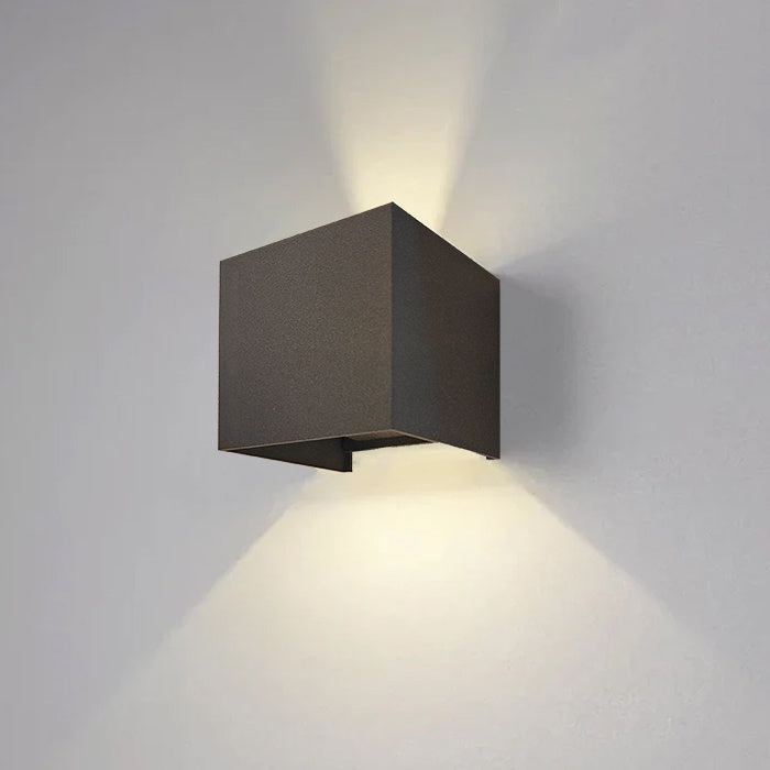 Grey square wall light fixture waterproof lighting shop New lynn NZ