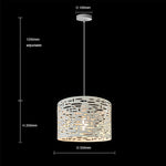 white iron Pendant light with dimensions nz