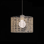 A white lampshade made of synthetic leather pendant light nz