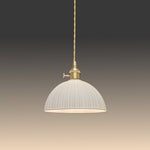Pendant light with white ribbed shade NZ