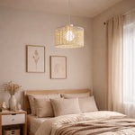 white shade pendant light hanging light for cosy bedroom west auckland