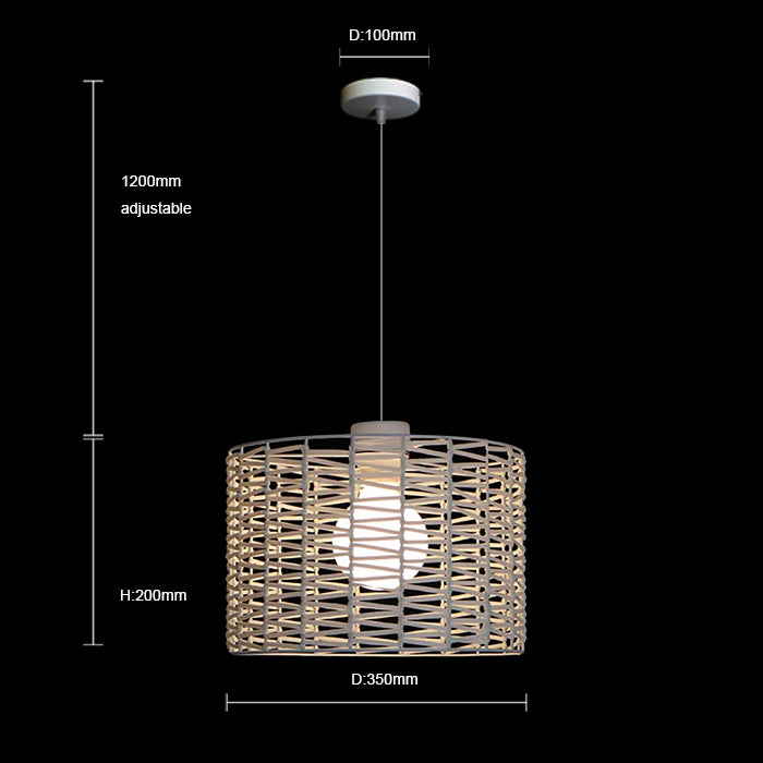 white shade pendant light for open-plan living size auckland
