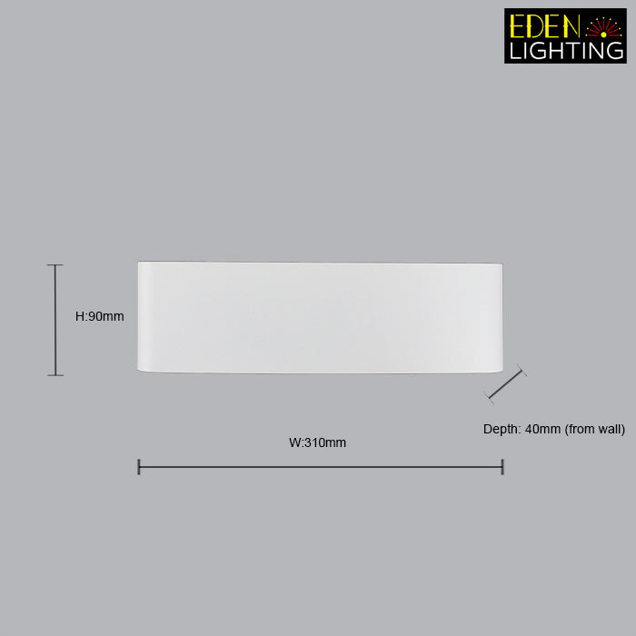 wide white led wall lamp for bedroom size nz