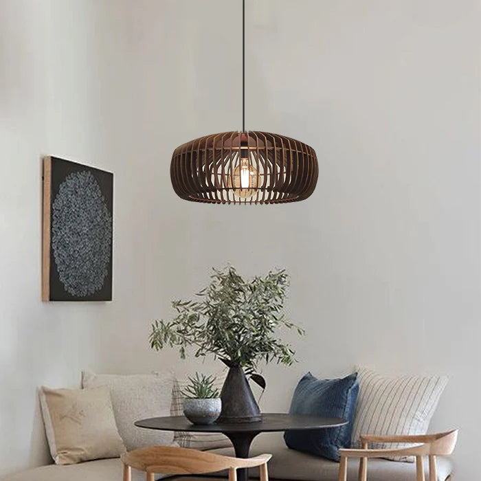 Pendant light Dark natural  wood01-430