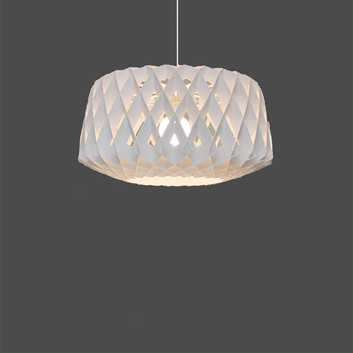 White Wooden Pendant light shade Wood02-600mm
