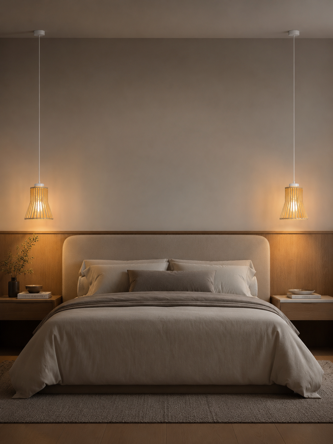 Contemporary timber pendant light wood35